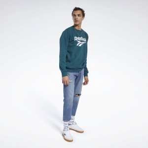 Bluza Męskie Reebok Classic Vector Crew Jasny Turkusowe PL 30IHDPA